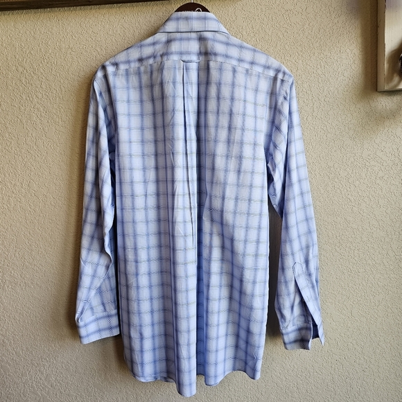 Gold Label Roundtree & Yorke fitted non-iron cotton poplin button up shirt mens - Picture 2 of 4